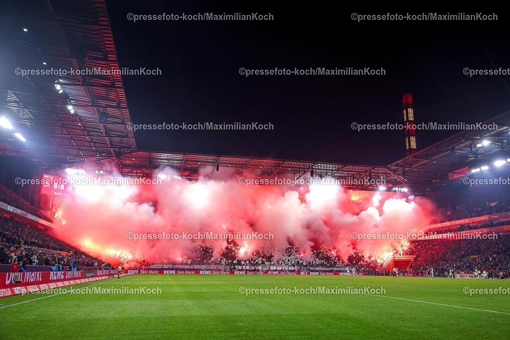1FC14012601084 | 14.01.2026, Fußball, 1. FC Köln - FC Bayern München, 1. Fußball Bundesliga, 17. Spieltag, RheinEnergie-STADION, Saison 2025 2026: Fightclub Choreografie Choreo Choreography Südkurve Tribüne Innenansicht Schriftzug Banner DFB regulations prohibit any use of photographs as image sequences and or quasi-video.