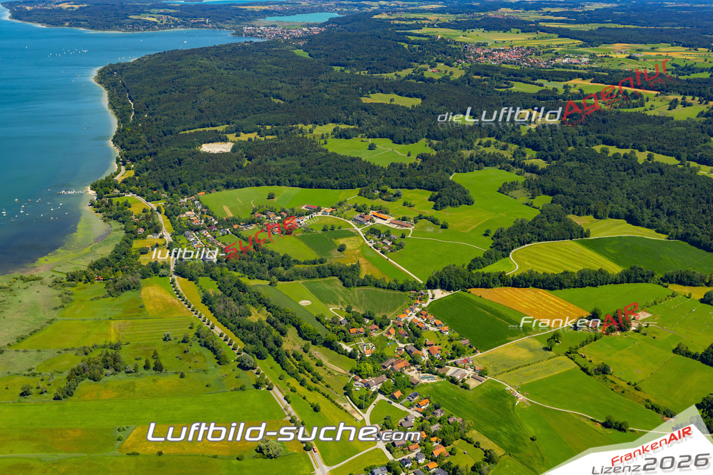 Aktuelles Luftbild von Aidenried Pähl - Die Luftaufnahme wurde 2022 mittels UL-Flugzeug erstellt ( keine Drohne ) - hochauflösende Kamera-Systeme von  Canon -Beste Qualität - Für grossformatige Ausdrucke geeignet. Die Geschenkidee !