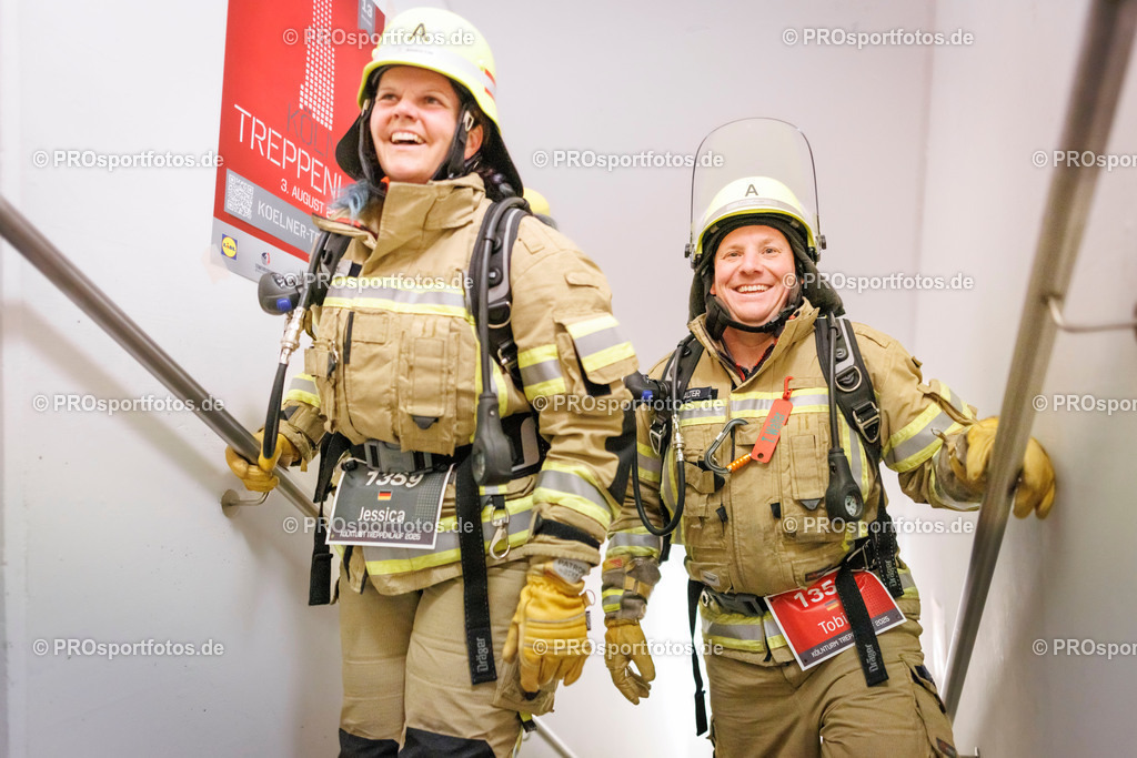 KölnTurm Treppenlauf; Köln, 03.08.2025 | Impressionen vom KölnTurm Treppenlauf am 03.08.2025 in Köln (Nordrhein-Westfalen). 
