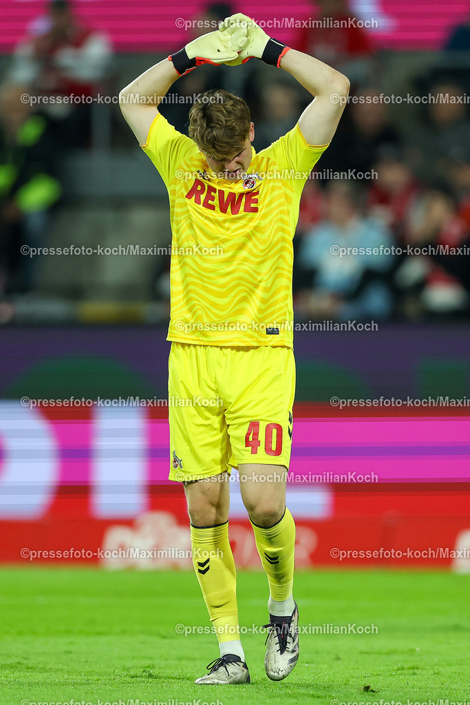 Koe14092402100 | 14.09.2024, 2. Fußball Bundesliga, 1. FC Köln - 1. FC Magdeburg, RheinEnergieSTADION, Saison 2024 2025: Torwart Jonas Urbig (1.FC Köln #40)DFB regulations prohibit any use of photographs as image sequences and or quasi-video.