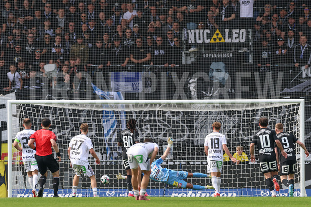 SK Puntigamer Sturm Graz vs TSV Egger Glas Hartberg – Championship Group    | Graz, Austria, 12.Apr.26 - SOCCER - ADMIRAL Bundesliga, SK Puntigamer Sturm Graz vs TSV Egger Glas Hartberg. The image shows game action.    