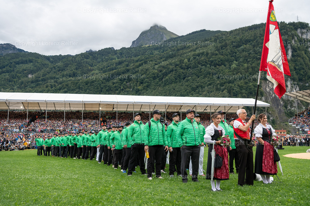 Schwingen -  ESAF 2025 Samstag Einmarsch | Mollis, 30.8.25, Schwingen - ESAF Samstag.Einmarsch Team NOSV