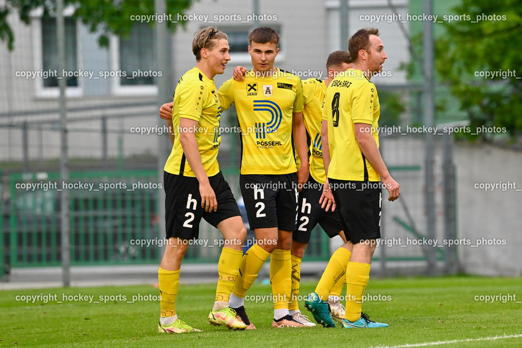 SAK vs. SV Allerheiligen 19.5.2023 | Jubel SV Allerheiligen, #14 Fabio Pistrich, #67 Angelo Nenadic, #8 Bernhard Fauland