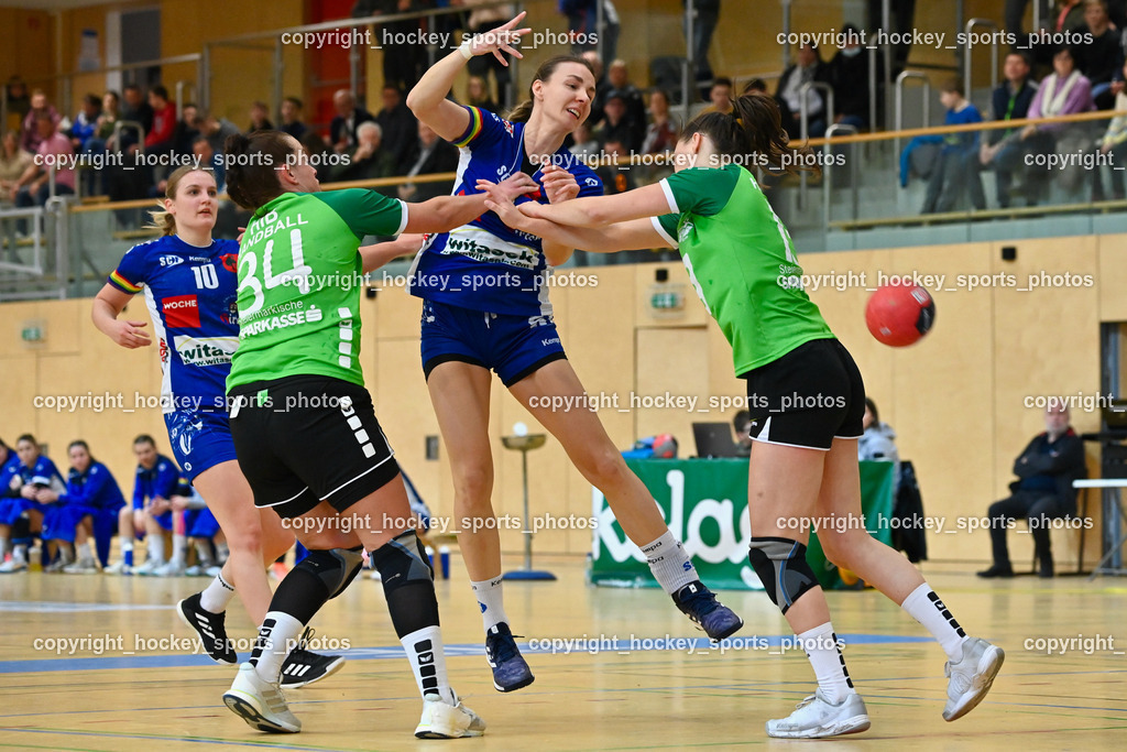 SC Ferlach Damen vs. HIB Graz 18.2.2023 | #23 Prevendar Dorotea, #10 Fister Petra, #34 Schuster Levak Slavica