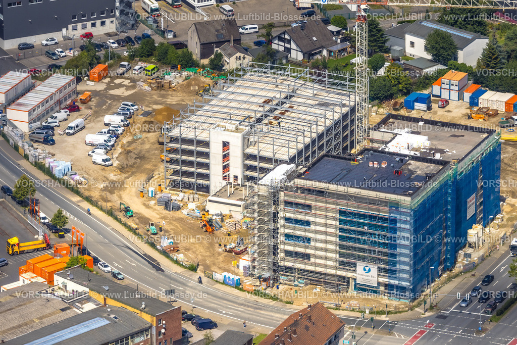 Bochum230802486 | Luftbild, Baustelle und Neubau für Grönemeyer Institut und Med 360ÃƒÆ’Ã†â€™ÃƒÂ¢Ã¢â€šÂ¬Ã…Â¡ÃƒÆ’Ã¢â‚¬Å¡Ãƒâ€šÃ‚Â° an der Rensingstraße Ecke Herner Straße, Riemke, Bochum, Ruhrgebiet, Nordrhein-Westfalen, Deutschland