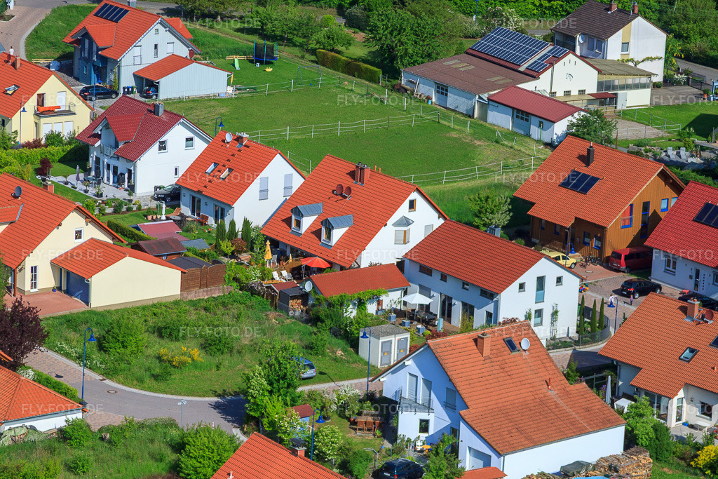 Luftbild: Im Erbsenfeld im Ortsteil Mörzheim in Landau im Bundesland Rheinland-Pfalz in Deutschland. Foto: IMG_27186.jpg vom 23.05.2010 durch Werner Riehm/FLY-FOTO.de