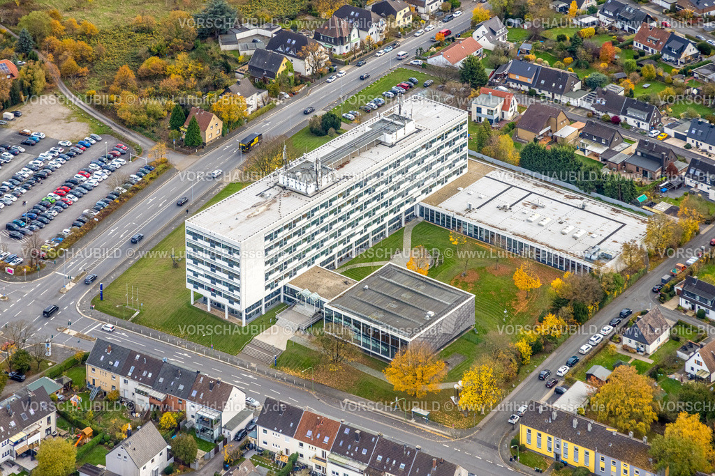 Hagen251101532 | Luftbild, Fachhochschule Südwestfalen, Standort Hagen, herbstliche Bäume, Hochschulviertel, Hagen, Ruhrgebiet, Nordrhein-Westfalen, Deutschland