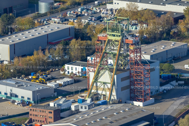 Bochum221100346 | Luftbild, Gewerbepark Zeche Robert Müser, Förderturm, Brandwacht, Arnoldschacht, Werne, Bochum, Ruhrgebiet, Nordrhein-Westfalen, Deutschland
