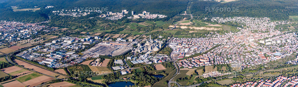 Panorama - Perspektive Ortsansicht am Rand des Odenwaldes | Luftbild: Panorama - Perspektive Ortsansicht am Rand des Odenwaldes in Leimen im Bundesland Baden-Württemberg in Deutschland. Foto: IMG_51885-Bearbeitet.jpg vom 18.08.2012 durch Werner Riehm/FLY-FOTO.de - Realisiert mit Pictrs.com