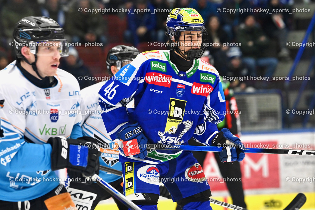 EC IDM Wärmepumpen VSV vs. Steinbach Black Wings Linz | #46 Paul Sintschnig EC VSV, EC IDM Wärmepumpen VSV vs. Steinbach Black Wings Linz, EC IDM Wärmepumpen VSV vs. Steinbach Black Wings Linz am 23.01.2026 in Villach (Stadthalle Villach), Austria, (Photo by Bernd Stefan)