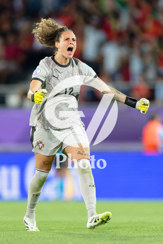 Portugal v Belgium: UEFA Women's EURO 2025 Group B | SION, SWITZERLAND - JULY 11: Patricia Morais of Portugal celebrates after her team scores the first goal  during the UEFA Women's EURO 2025 Group B match between Portugal and Belgium at Stade de Tourbillon on July 11, 2025 in Sion, Switzerland. (Photo by Giuseppe Velletri/Sports Press Photo/Getty Images)