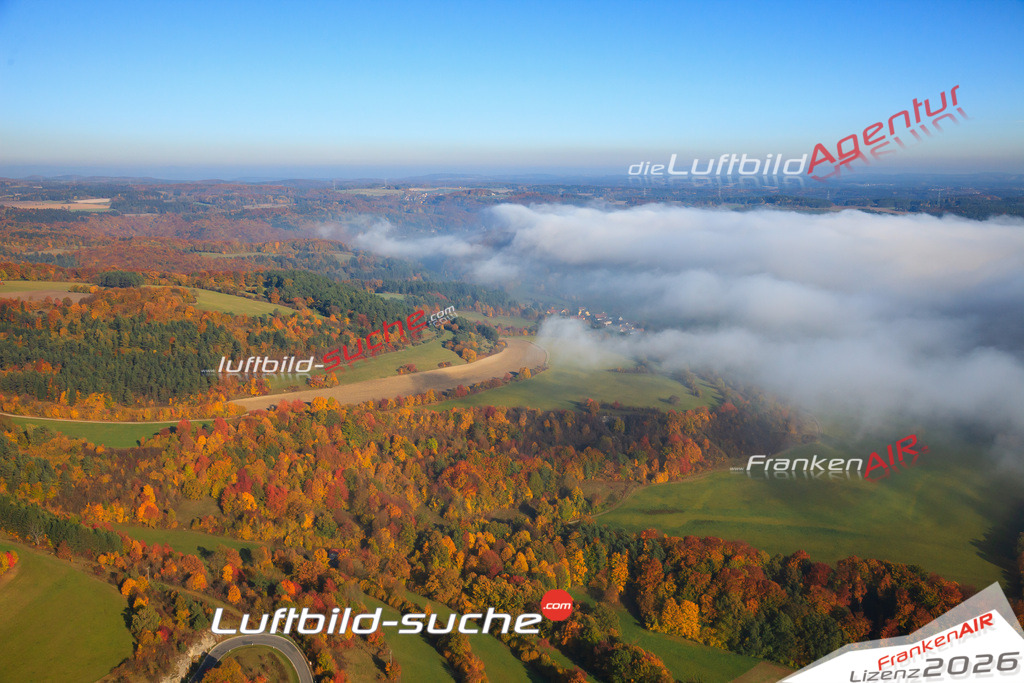Die Luftaufnahme Doerrnwasserlos - Scheßlitz wurde vom UL-Flugzeug (keine Drohne) aus fotografiert.Hohe Druck- Auflösung-die Geschenkidee!