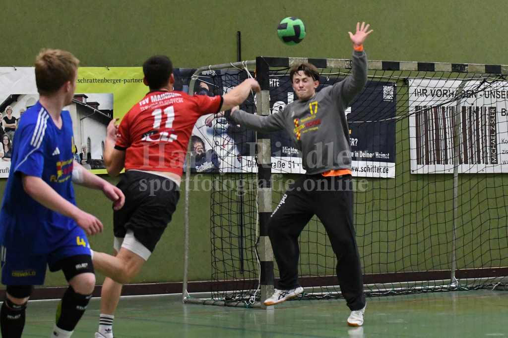 SSG Metten :  TSV 1861 Mainburg  | Ein sicherer Rückhalt: Max Bürger (Tormann SSG Metten #17) - Realisiert mit Pictrs.com