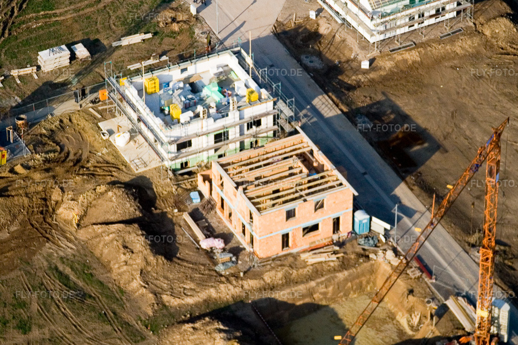 Luftbild: Neubaugebiet Am Höhenweg in Kandel im Bundesland Rheinland-Pfalz in Deutschland. Foto: IMG_5394.jpg vom 18.02.2007 durch Werner Riehm/FLY-FOTO.de