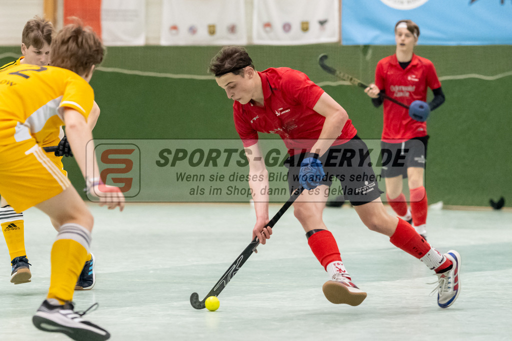 SFE_20230304_0027 | Deutsche Meisterschaft Männliche U16 Halle 2023 am 04.03.2023 in Köln (KTHC Stadion Rot-Weiss Köln Tennis and Hockey Club), Photo: Stephan Fehrmann 2022 (Sports-Gallery)