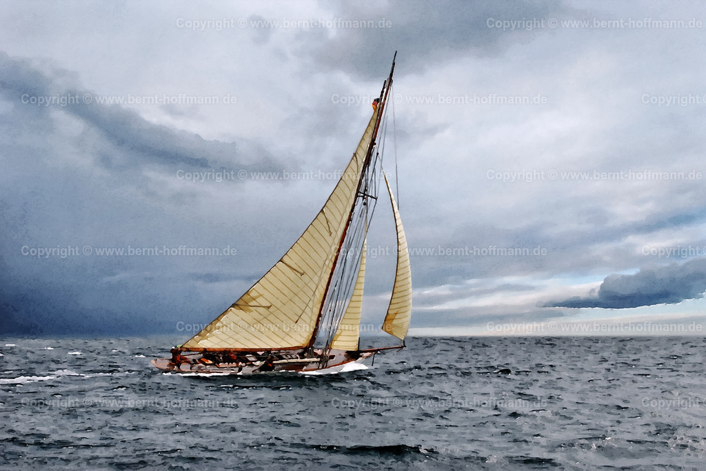 PDM2_0802_Vor-dem-Sturm3_150x100 | DIGITALKUNST. Vor dem Sturm -03. __ 12mR -Yacht " HETI " auf der Ostsee vor Aufzug einer Wetterfront. __ Seitenverhältnis = 3 zu 2 - Realisiert mit Pictrs.com