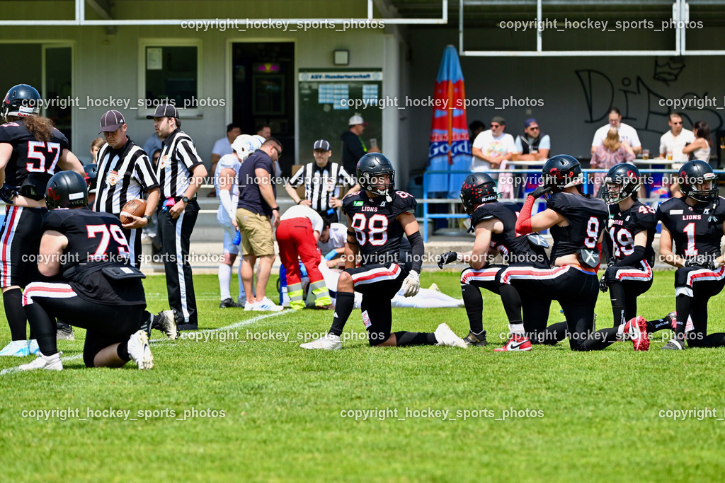 Carinthian Lions vs. Cineplexx Blue Devils | Carinthians Lions Mannschaft, Carinthian Lions vs. Cineplexx Blue Devils, Carinthian Lions vs. Cineplexx Blue Devils am 09.06.2025 in Klagenfurt (ASV Sportplatz), Austria, (Photo by Bernd Stefan)