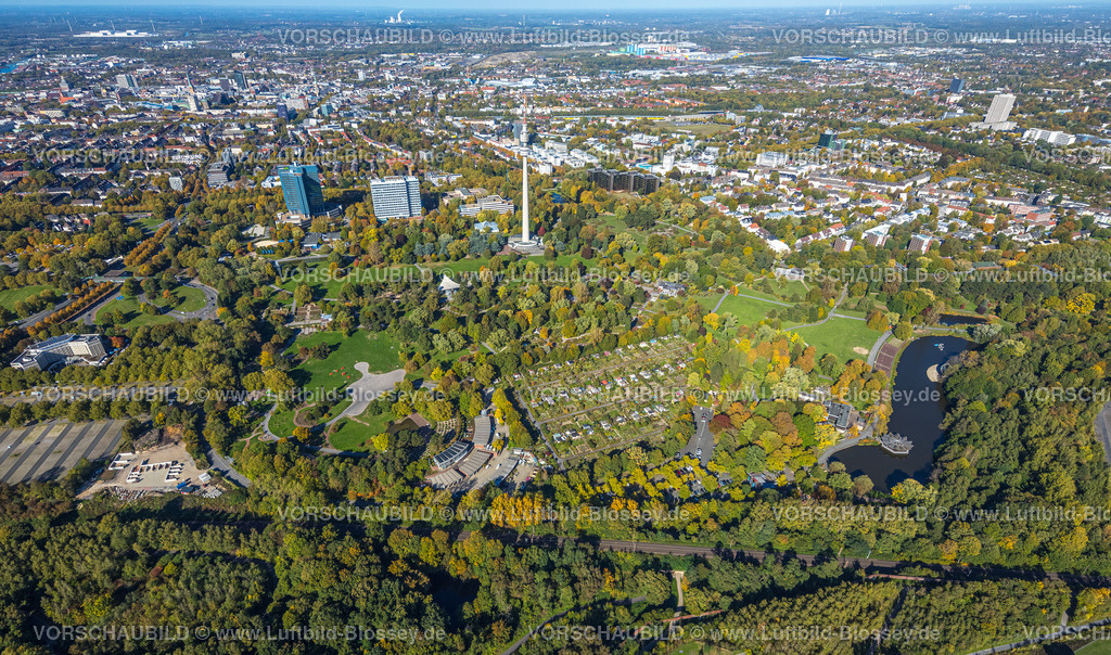 Dortmund221000044 | Luftbild, Westfalenpark mit Florianturm, Blick über Dortmund, Hörde, Dortmund, Ruhrgebiet, Nordrhein-Westfalen, Deutschland