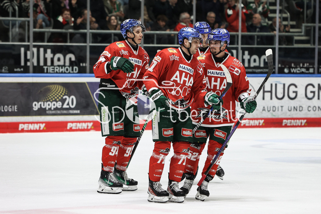 Augsburger Panther - Adler Mannheim | Hoffnung fuer die Panther / Der Anschluss zum 1-3 durch Niklas ANDERSEN (AEV #71) / Jubel / Freude / Tor / Treffer