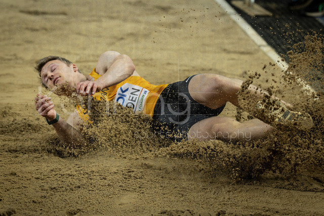 World Athletics Indoor Championships Kujawy Pomorze 26, 22.03.2026 | TORUN, POLAND - MARCH 22:  Luka HERDEN (GER) competes in the men's long jump during the World Athletics Indoor Championships Kujawy Pomorze 26 on day 3 / session 2 at Kujawsko-Pomorska Arena Torun on March 22, 2026 in Torun, Poland. 