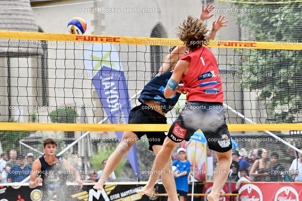 Kärntner Landesmeisterschaft Beach Volleyball | #1 FRIEDL Felix, Kärntner Landesmeisterschaft Beach Volleyball, Kärntner Landesmeisterschaft Beach Volleyball am 18.08.2024 in Villach (Rathausplatz Villach), Austria, (Photo by Bernd Stefan)