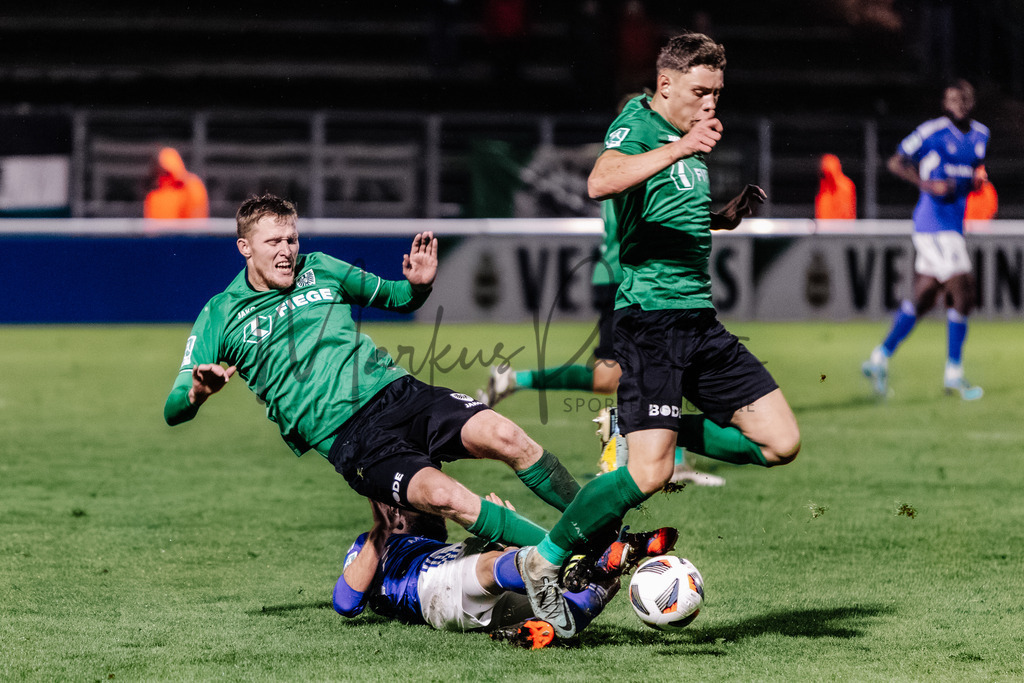 Regionalliga West, Saison 2022/2023, 10. Spieltag: FC Schalke 04 II - SC Preußen Münster | Regionalliga West, Saison 2022/2023, 10. Spieltag, FC Schalke 04 II empfängt SC Preußen Münster im Parkstadion in Gelsenkirchen. Foto: sportfotografie.ms | Markus Paletta - Realisiert mit Pictrs.com