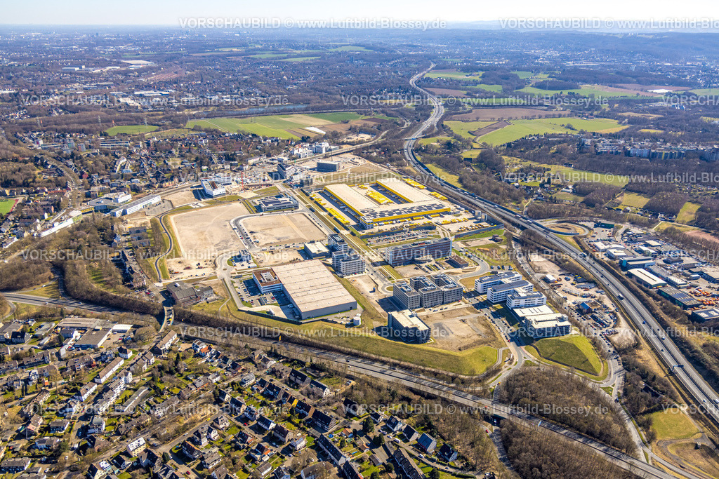 Bochum250301302 | Luftbild, O-Werk, Mark 51/7 Baustelle und Neubau Wissenschafts- und Technologiequartier, ehem. Opel Gelände, Laer, Bochum, Ruhrgebiet, Nordrhein-Westfalen, Deutschland