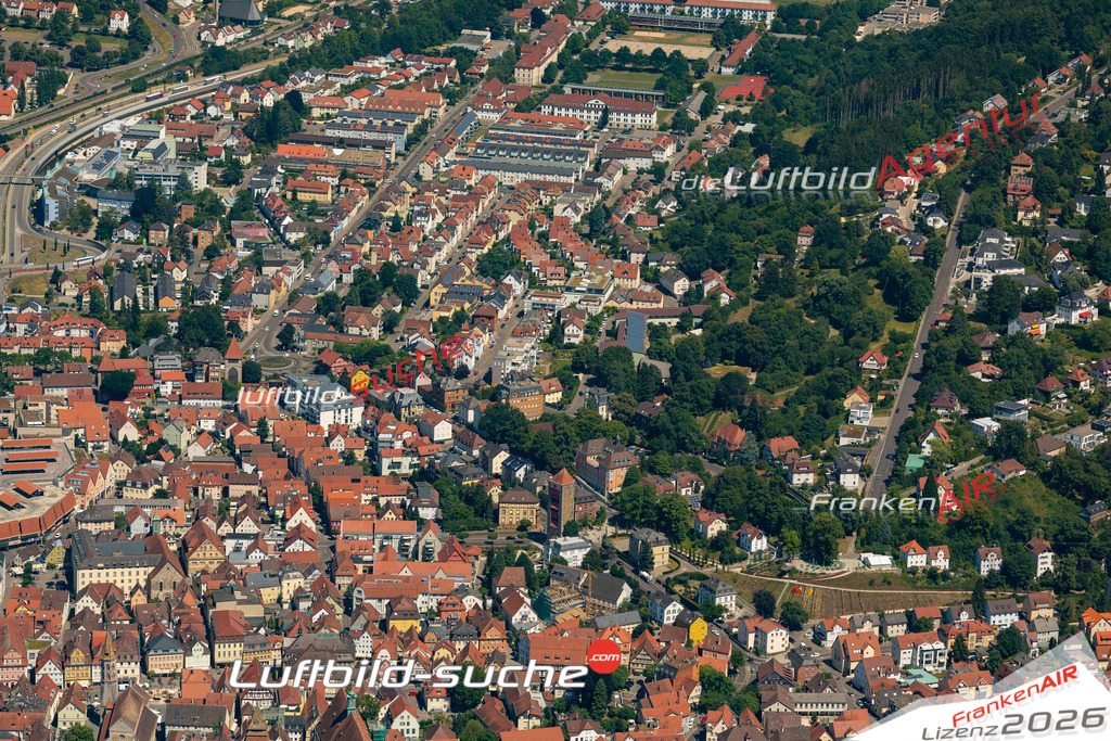 Aktuelles Luftbild von  Schwäbisch Gmünd - Die Luftaufnahme wurde 2022 mittels UL-Flugzeug erstellt ( keine Drohne ) - hochauflösende Kamera-Systeme von  Canon -Beste Qualität - Für grossformatige Ausdrucke geeignet. Die Geschenkidee !