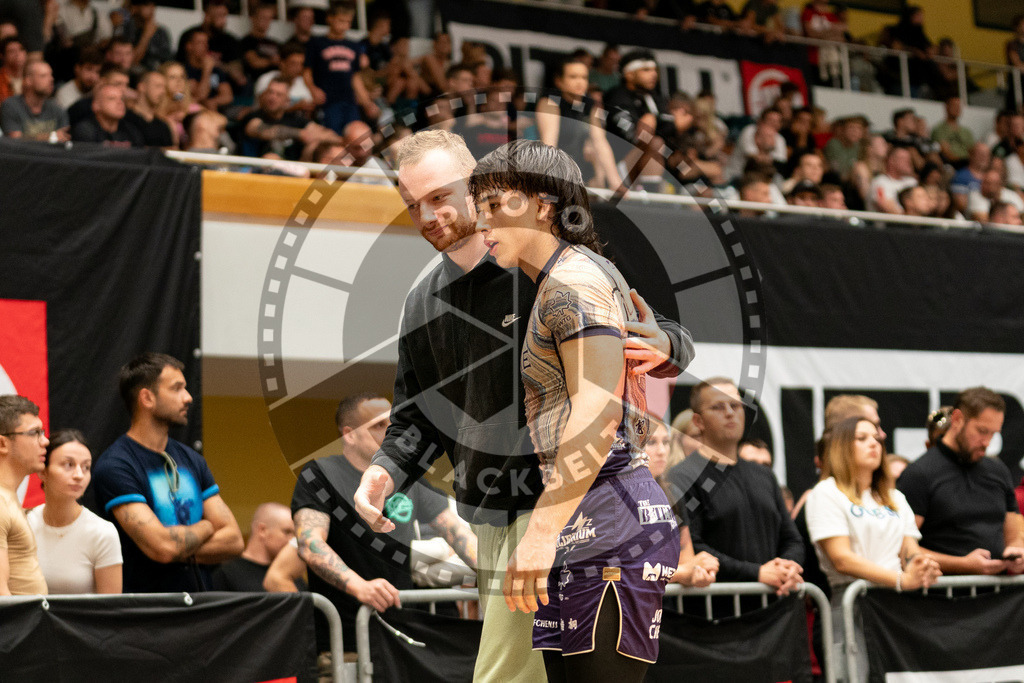 20230916PBB3512 | Fighters compete during the grappling tournement ADCC Trials (European, Middle East and African Championship) in Warsaw, Poland, on September 16, 2023.