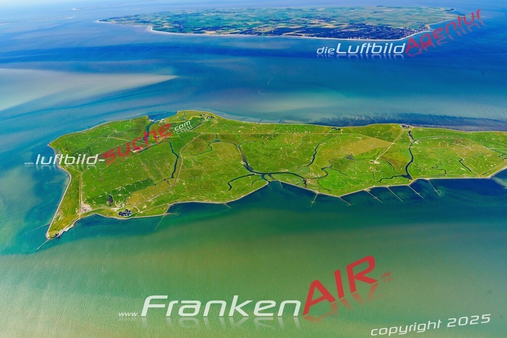 aktuelles Luftbild von Insel Langness - Luftaufnahme wurde 2018 von https://frankenair.de mittels Flugzeug (keine Drohne) erstellt.