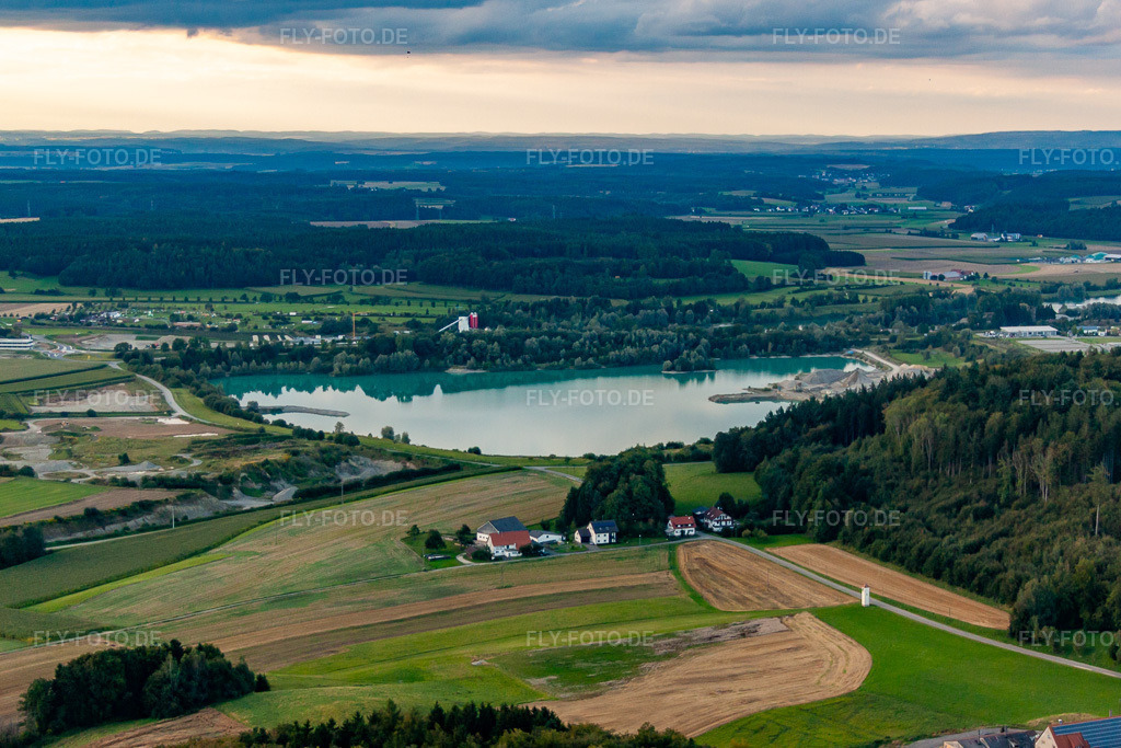 Luftbild: Baggersee von Süden im Ortsteil Tautenbronn in Pfullendorf im Bundesland Baden-Württemberg in Deutschland. Foto: IMG_71710.jpg vom 30.08.2014 durch Werner Riehm/FLY-FOTO.de