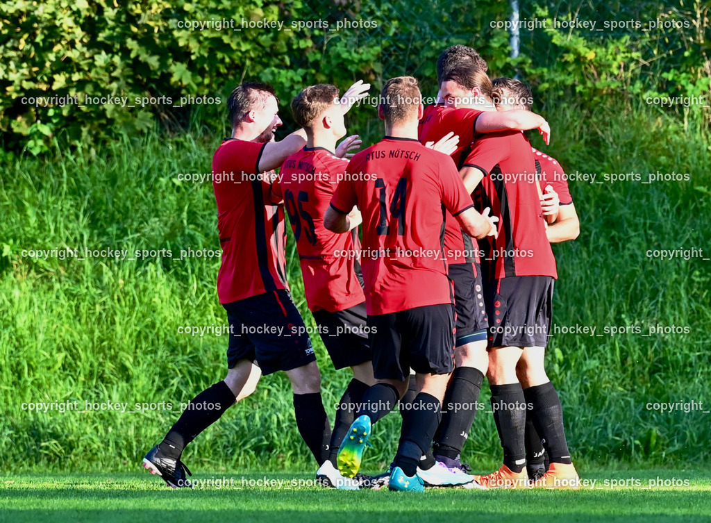 SC Magdalen vs. ATUS Nötsch 13.8.2023 | Jubel ATUS Nötsch Mannschaft, #5 Marko Dardic, #31 Jernej Schwarzmann