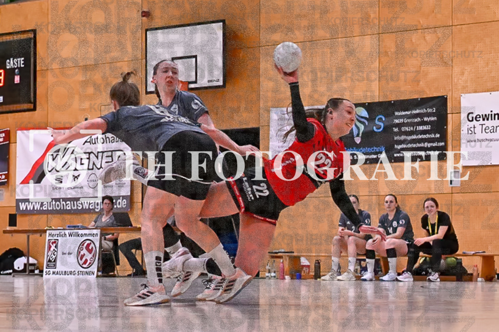 GER, SG Maulburg/Steinen - HB Kinzigtal, Handball, Suedbadenliga, 22. Spieltag, Saison 2023/2024, 27.04.2024 | Maike Hartmann (SG Maulburg/Steinen, #22)

GER, SG Maulburg/Steinen - HB Kinzigtal, Handball, Suedbadenliga, 22. Spieltag, Saison 2023/2024, 27.04.2024

Foto: TH Fotografie/Thomas Hess