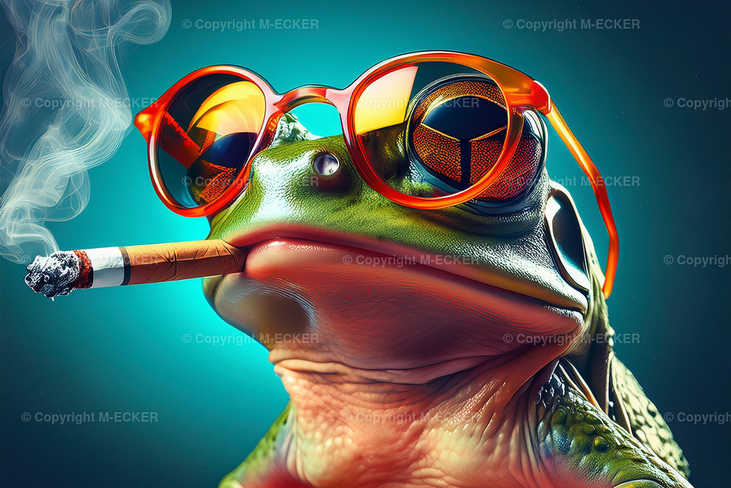 frosch mit zigarette1 | Martin Ecker Fotograf Euratsfeld - Realisiert mit Pictrs.com