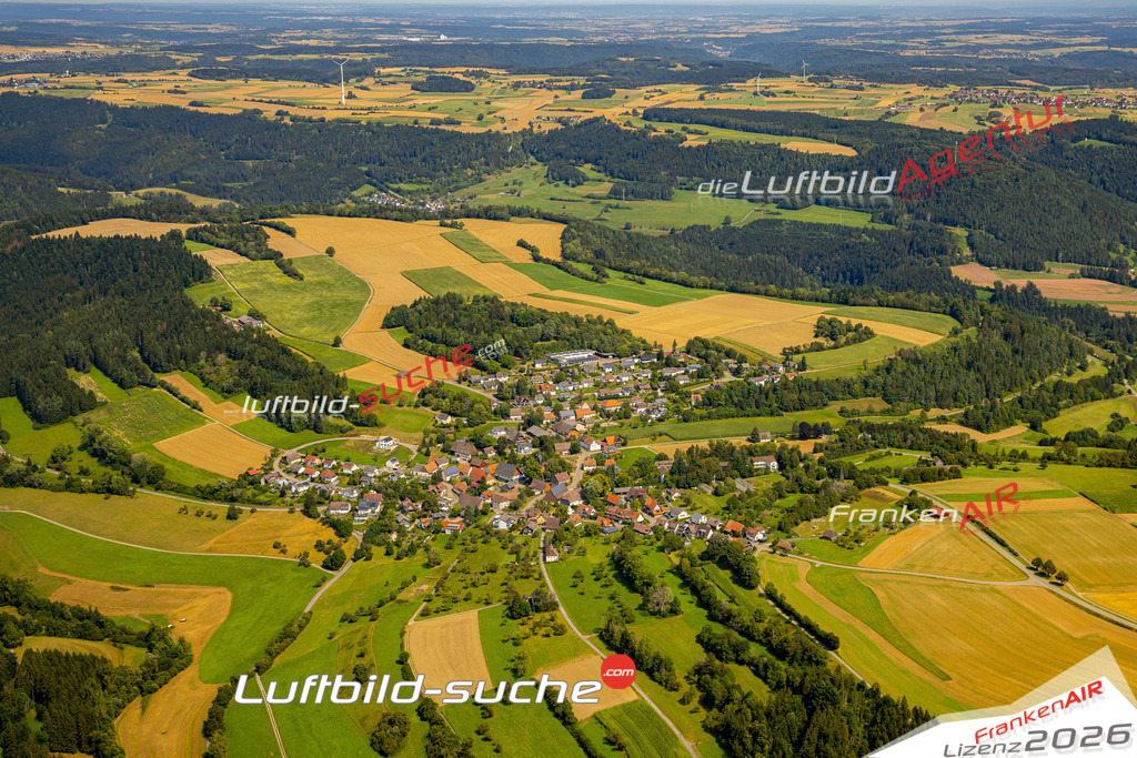 Das Luftbild zeigt : Fürnsal Dornhan - Die Luftaufnahme wurde 2024 vom UL-Flugzeug aus erstellt ( keine Drohne ) - Hochauflösende Luftaufnahme - Für grossformatige Ausdrucke geeignet. Die Geschenkidee !Mit Lizenz und Bildrechte bestellbar