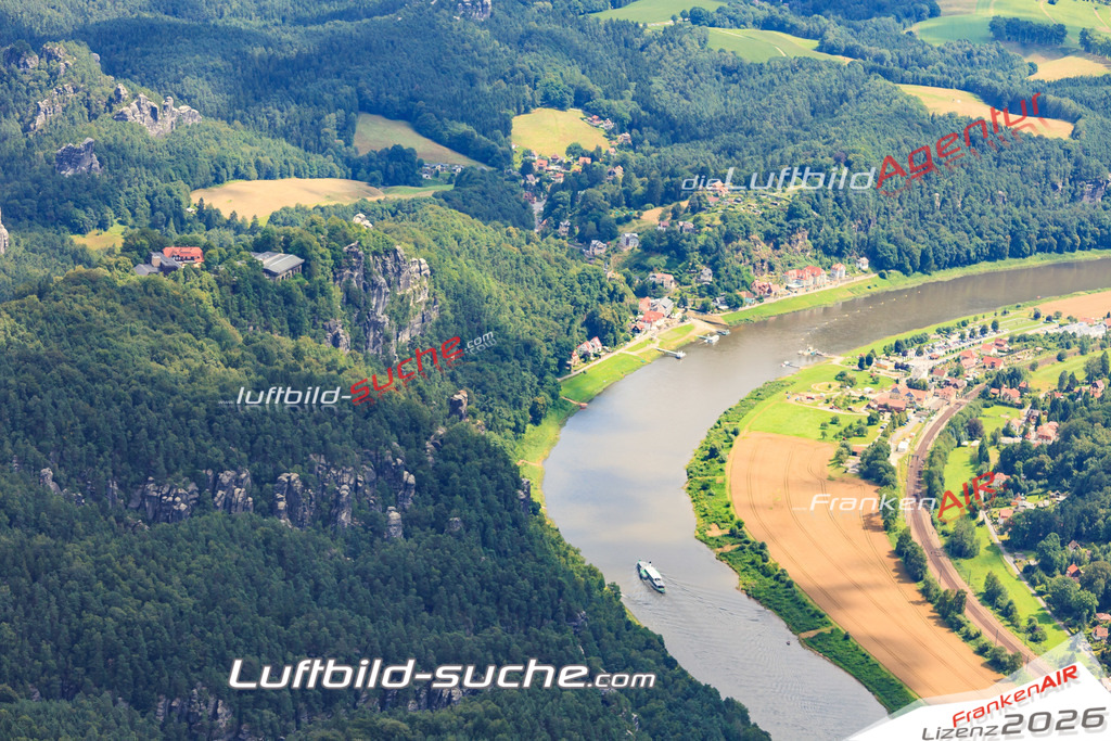 Luftbild von Saechsische_schweiz Rathen - Luftaufnahme wurde 2016 von https://frankenair.de mittels Flugzeug (keine Drohne) erstellt - die Geschenkidee