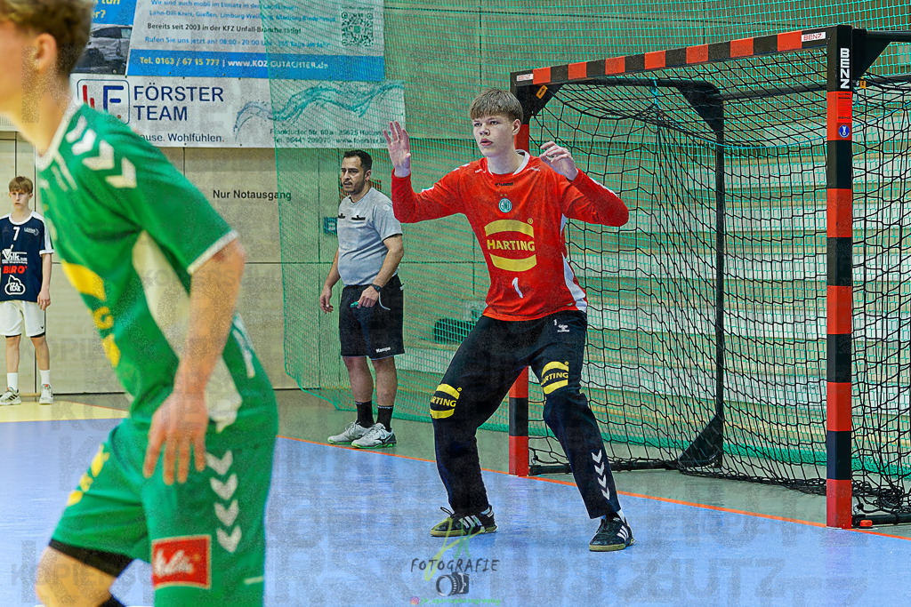 mJB Pokalrunde dt. Meisterschaft, TV Hüttenberg - TSV GWD Minden | mJB Pokalrunde dt. Meisterschaft, TV Hüttenberg - TSV GWD Minden am 15.03.2025 in Münchholzhausen (Sporthalle Münchholzhausen)Photo © 2025 - Jörg Heinrich - Realisiert mit Pictrs.com