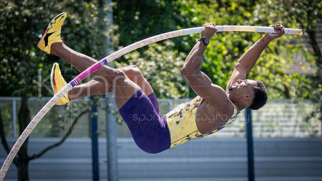 Multisport Event; Ratingen, 28.06.2026 | RATINGEN, GERMANY - JUNE 28, 2026 : Leo Neugebauer (GER / Germany) competing in the decathlon’s pole vault during the Multisport Event at Stadion Ratingen on June 28, 2026 in Ratingen, Germany.