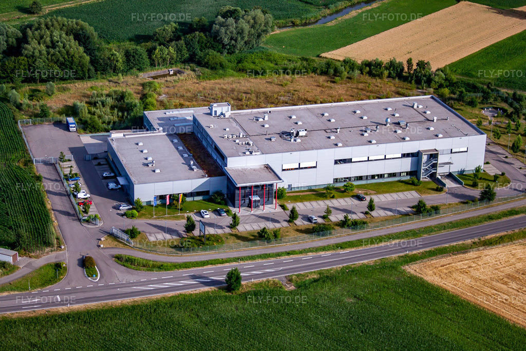 Luftbild: ADA Cosmetics International GmbH im Ortsteil Bodersweier in Kehl im Bundesland Baden-Württemberg in Deutschland. – Foto: IMG_30251.jpg vom 09.07.2010 durch Werner Riehm/FLY-FOTO.de – Auflösung des Originals: 4752 x 3168 px – ADA Cosmetics