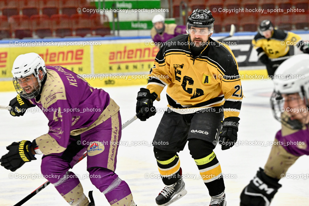 EC Kellerberg vs. EC Arnoldstein | #44 Jank David EC Kellerberg, #21 Tributsch Andreas EC Arnoldstein, EC Kellerberg vs. EC Arnoldstein, EC Kellerberg vs. EC Arnoldstein am 27.01.2026 in Villach (Stadthalle Villach), Austria, (Photo by Bernd Stefan)