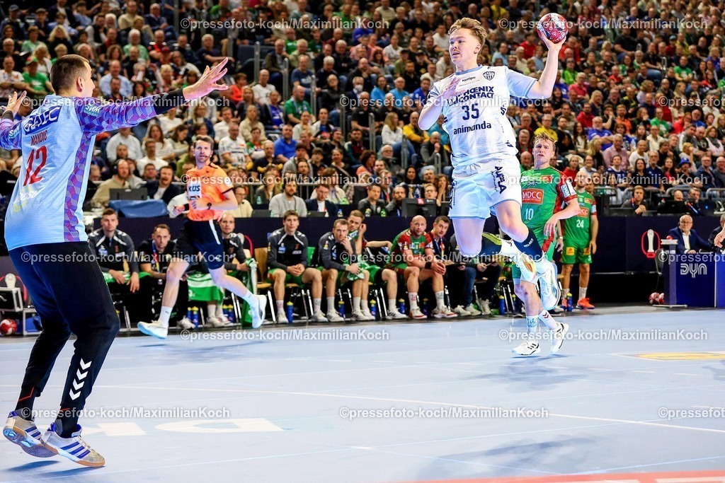 xSSCx19042601006 | 19.04.2026, xsscx, Handball, DHB-Pokal Lidl Final4, Spiel um Platz 3, TBV Lemgo-Lippe - SC Magdeburg, Saison 2025 / 2026 Herren, Lanxess Arena, Köln: Jarnes Faust (TBV Lemgo Lippe #35) beim Wurf Photo: xSandraxScherningxPressefotoKochx
