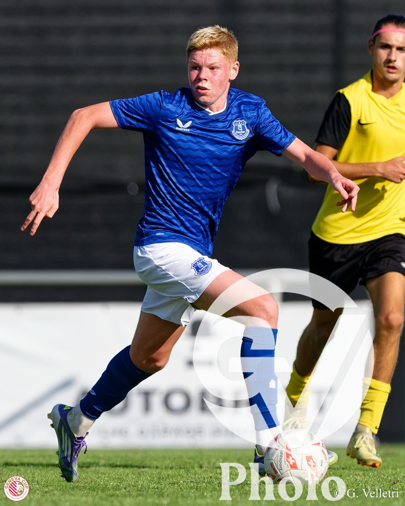 GenevaCup Group Phase - FC Meyrin v Everton FC | during the GenevaCup Group Phase match between FC Meyrin and Everton FC at Stade des Arberes in Meyrin, Switzerland