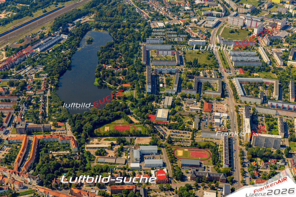 See Stendal Bild- Das Luftbild wurde 2025 vom UL-Flugzeug heraus erstellt ( keine Drohne bzw. Drohnenaufnahme ) - Hochauflösende Luftaufnahme -Nicht vergleichbar mit Google Maps oder Satelittenbilder- Die Geschenkidee !Mit Lizenz und Bildrechte bestellbar - CC