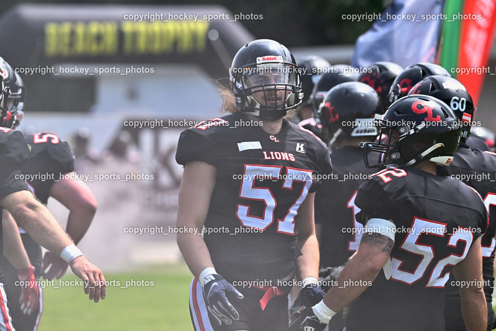 Carinthian Lions vs. Cineplexx Blue Devils | #57 Colovic Blagota Carinthian Lion, Carinthian Lions vs. Cineplexx Blue Devils, Carinthian Lions vs. Cineplexx Blue Devils am 09.06.2025 in Klagenfurt (ASV Sportplatz), Austria, (Photo by Bernd Stefan)