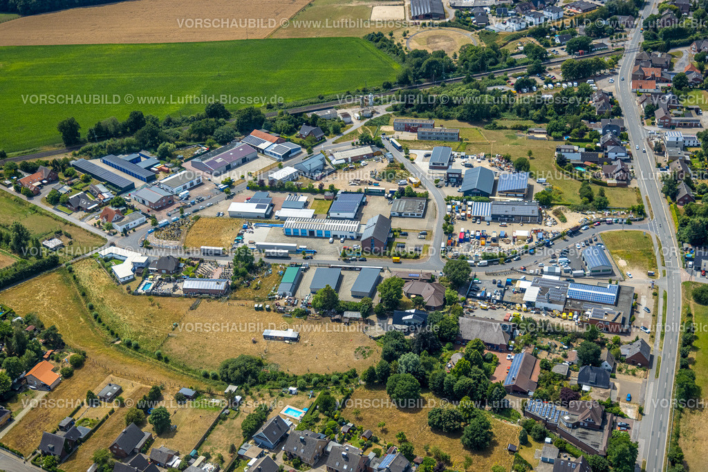 Hamminkeln220703567 | Luftbild, Gewerbegebiet Vennstraße und Handwerkerstraße, Mehrhoog, Hamminkeln, Niederrhein, Nordrhein-Westfalen, Deutschland