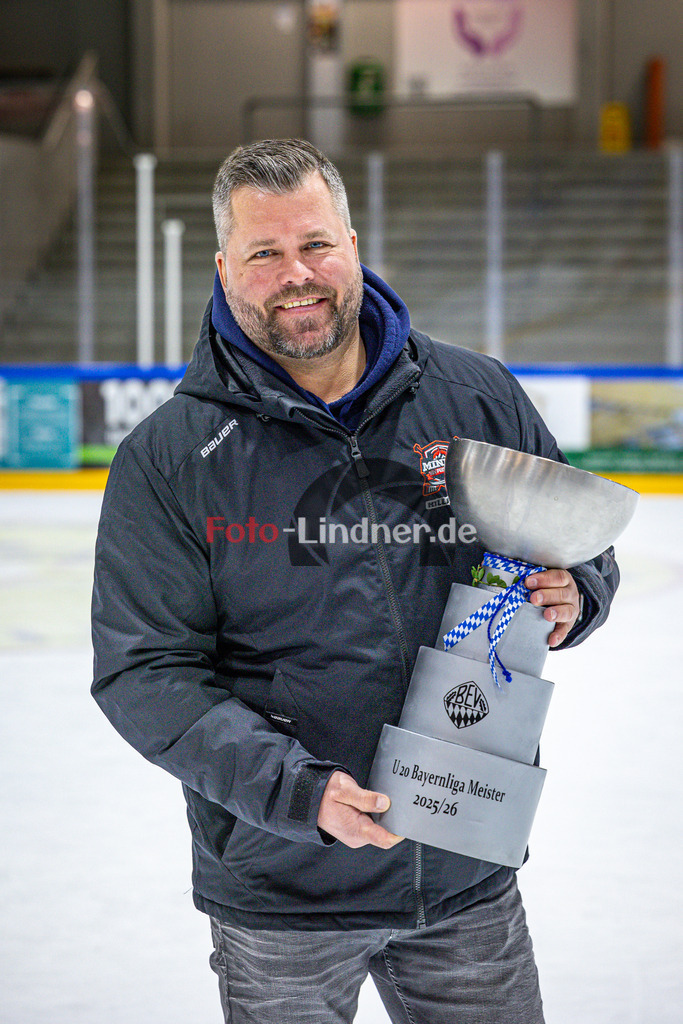 Peißenberg MINERS U20 Meisterfeier | Eishockey Bayernliga U20 Siegerehrung 2026, Peißenberg MINERS U20 Meisterfeier, 20260314,,2026-03-14 in Peißenberg (flatbuy Arena Peißenberg), Copyright: WolfgangxLindner www.foto-lindner.de