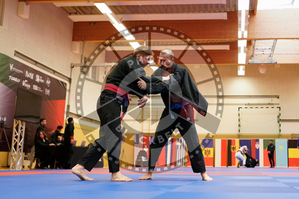 20240203PBB06379 | Fighters compete during the Brazilian Jiu-Jitsu Championship of the AJP Tour in Maintal by Frankfurt am Main, Germany, on February 2, 2024.