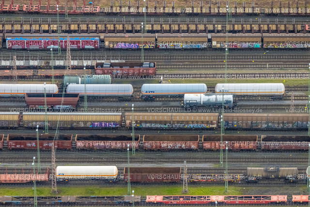 Hamm221012017 | Luftbild, Güterwaggons, Rangiergleis, Mitte, Hamm, Ruhrgebiet, Nordrhein-Westfalen, Deutschland