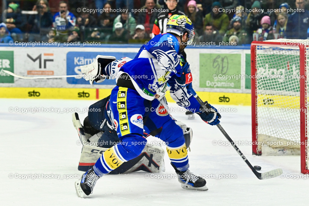 EC IDM Wärmepumpen VSV vs. Hydro Fehervar AV19  | #16 HANCOCK Kevin EC VSV, #35 Horvath Dominik HYDRO FEHERVAR, Penalty, Tor EC VSV, EC IDM Wärmepumpen VSV vs. Hydro Fehervar AV19 , EC IDM Wärmepumpen VSV vs. Hydro Fehervar AV19  am 01.01.2025 in Villach (Stadthalle Villach), Austria, (Photo by Bernd Stefan)