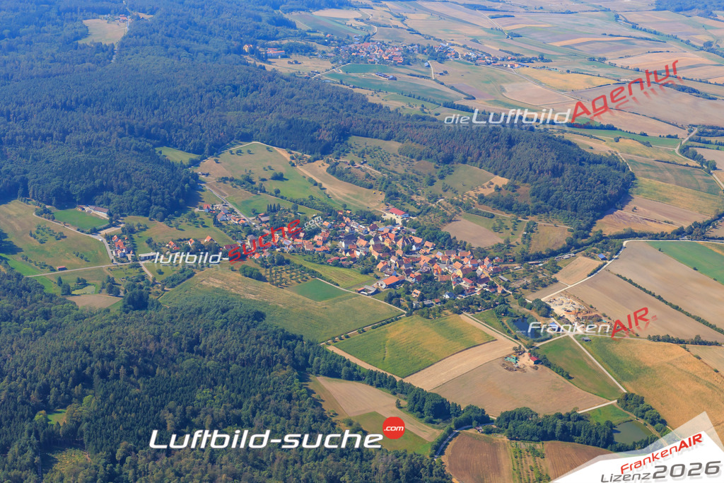 Luftbild von Egenhausen Obernzenn - Luftaufnahme wurde 2016 von https://frankenair.de mittels Flugzeug (keine Drohne) erstellt - die Geschenkidee